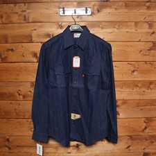 Camicia LEVI'S Sta Prest Slim Fit tg. L Nuovo (SA1323) Denim Uomo Dead stock