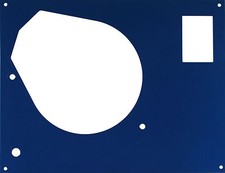 Piastra di copertura face plate per Thorens TD 146 a 166 per bracci SME blu metallizzato
