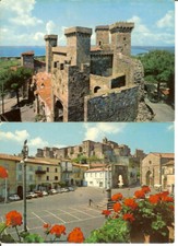 Bolsena (Viterbo): lotto 4 cartoline anni '70 (auto d'epoca, animazioni)