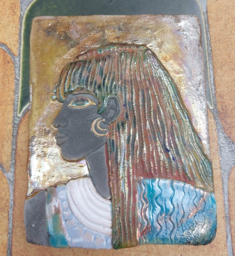 Ceramica raku visage donna - ceramica,