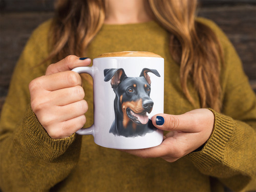 Tazza dobermann cani animali - dobermann,