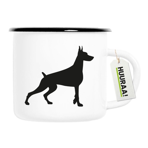 Tazza smaltata dobermann - smaltata,