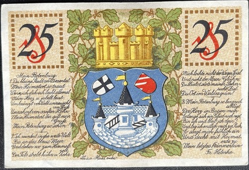 Pfennig rotenburg 1920 - rotenburg,