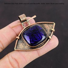 Saldi Capodanno Vetro Dicroico Pietra Rame Cresima/Comunione Ciondolo Gioielli