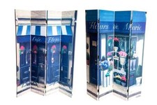 PARAVENTO SEPARE' DIVISORIO IN LEGNO SEPARE' PANNELLO DIVISORE 4 ANTE