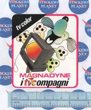 ADESIVO VINTAGE STICKER AUTOCOLLANT AUFKLEBER MAGNADYNE TV COLOR