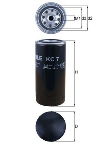 Filtro carburante mahle 7 - filtro,