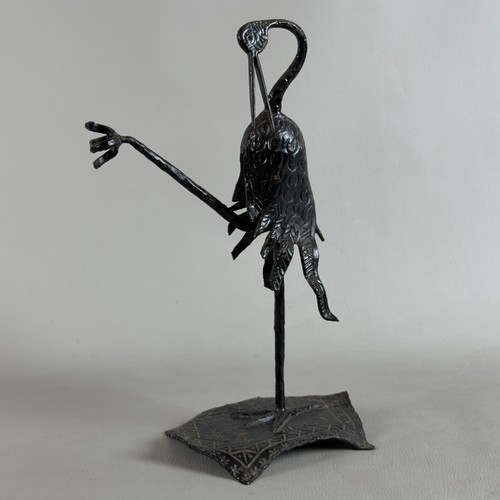 Scultura ferro battuto airone - scultura,