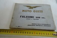 Moto Guzzi Falcone 500 sport manuale smontaggio controllo e montaggio 1956
