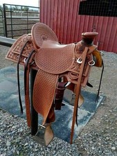 Sella Pro Beautiful/Intagliata Western Pleasure Trail Co Reining Sella 16"...