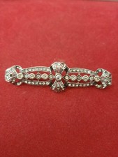 Spilla in argento 925 con strass di cristalli - stile Decò 