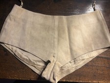 Mini Shorts Miu Miu In Pelle Scamosciata