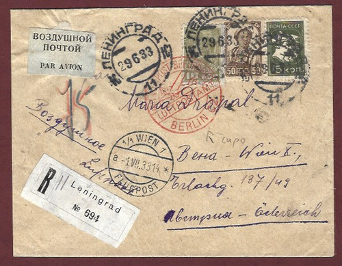 Russie lettre recommandée - -,