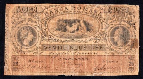 Lire 1883 banca - lire, 01/03/1883