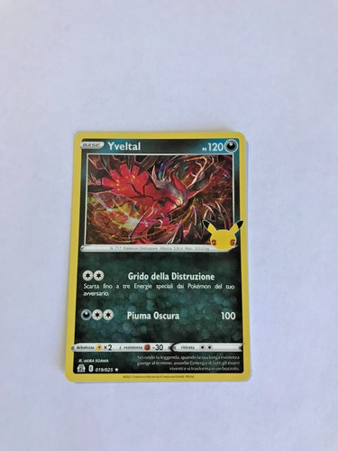 Carta pokemon yveltal - carta,