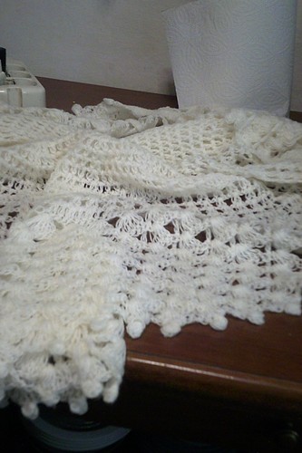 Scialle bianco fatto all - scialle,