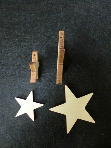Stella legno forata nello - legno,