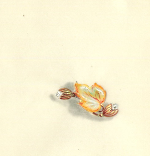 Spilla oro fiore gioielli