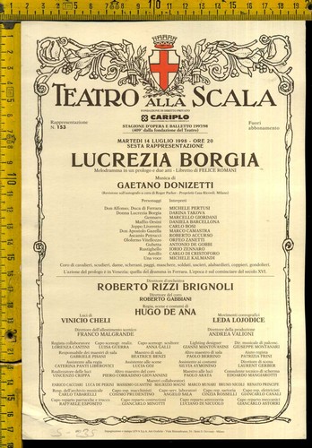 Teatro alla scala locandina - teatro,