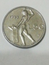  Moneta 50 Lire 1993 Piccola