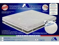 Topper Memory Silver realizzato Fibra d'argento Extra Morbido Anallergico Made I