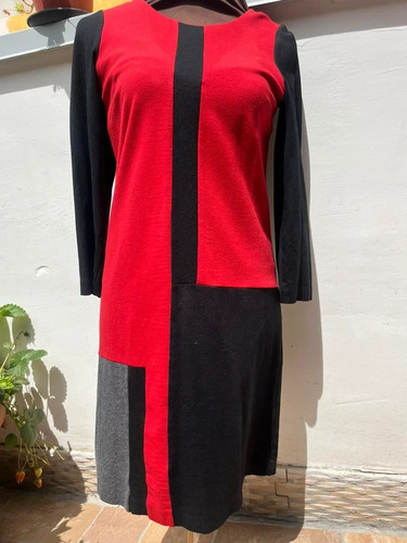 Abito madrilena rosso nero - e,