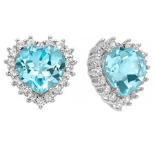 MILUNA ORECCHINI  GEMMA DEL CIELO A CUORE  REFERENZA ERD3119  GARANZIA UFFICIALE