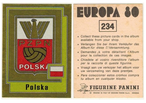 Euro europa panini - 80, figurina