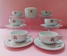 Richard Ginori TAZZINE CAFFÈ CILIEGIE CILIEGIA VINTAGE ZUCCHERIERA PIATTO CHERRY