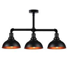 Vintage Retro Industriale Paralume da Soffitto E27 Lampada Nera a Filo Luci