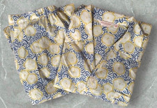 Pigiama uomo Derek Rose blu e giallo, leggero vestibilità classica, M, L, prezzo consigliato £ 235