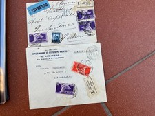 Italia 2 lettere postale postale 1950 lettere affrancate con espresso raro 30 li