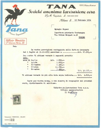 1954 milano bianca maria - milano, v.le