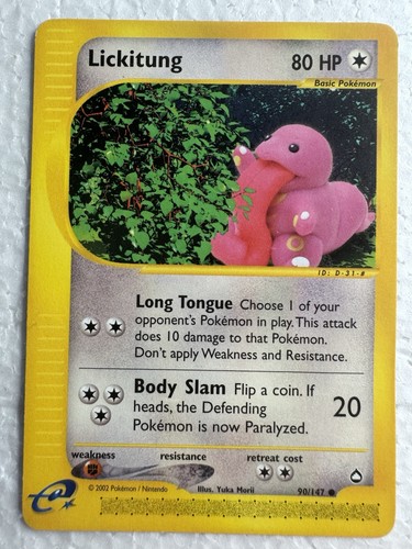 Carta pokémon lickitung - pokémon,