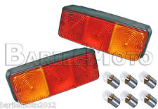 Coppia Fanale / Faro Posteriore Carrello Appendice / Rimorchio + LAMPADINE
