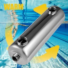 Scambiatore di calore per piscina 200 kBtu/ora 1"+1 1/2" FPT 304 acciaio inox