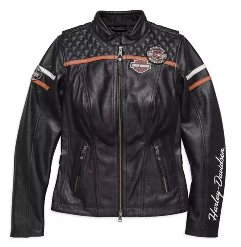 Giacca pelle moto donna harley - pelle,