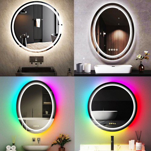 Rund oval badspiegel mit led - badspiegel,