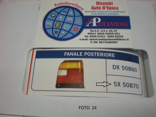 50870 fanale posteriore rear - 50870,