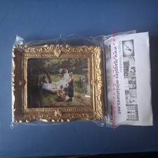 CASA DI BAMBOLE DOLL'S HOUSE 1:12 QUADRO SCENA CAMPESTRE PAINTING COUNTRY SCENE