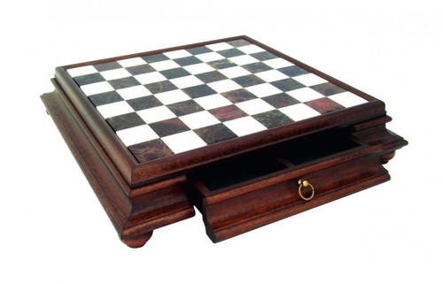 Scacchiera legno marmo - in,
