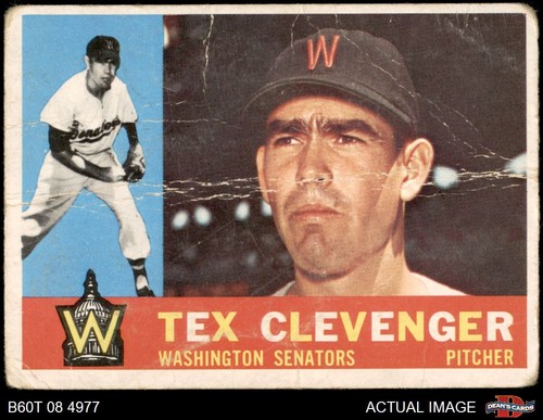 1960 topps 392 tex - topps, clevenger
