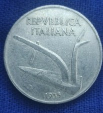 Moneta 10 lire del 1955