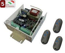 CENTRALE SCHEDA PER CANCELLO SCORREVOLE PER MOTORI 230 Vac + N. 3 TELECOMANDI 