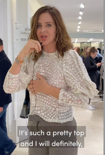 Top zara trinny paillettes - top,