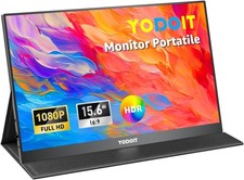 Yodoit PTM15 Monitor portatile 15", 1920 × 1080 Schermo FHD Display IPS