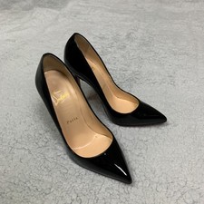Scarpa Christian Louboutin So Kate 120 scamosciata pelle nera fondo rosso tacco con scatola