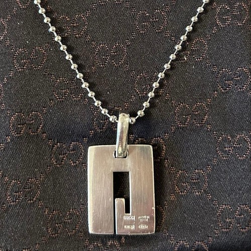 Collana con placca gucci - collana, g