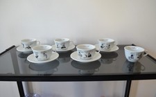 8417s SET 6 TAZZE DA CAFFE' IN PORCELLANA RICHARD GINORI COLLEZIONE FORATTINI