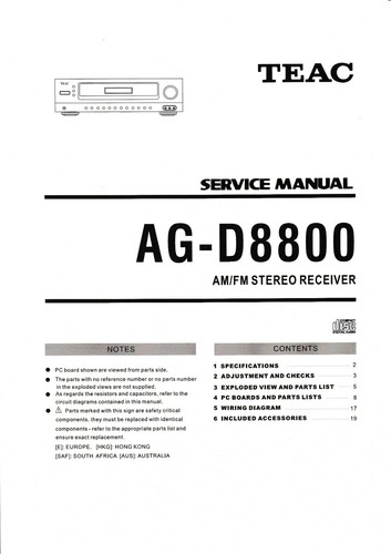 Manuale servizio per - manuale, teac